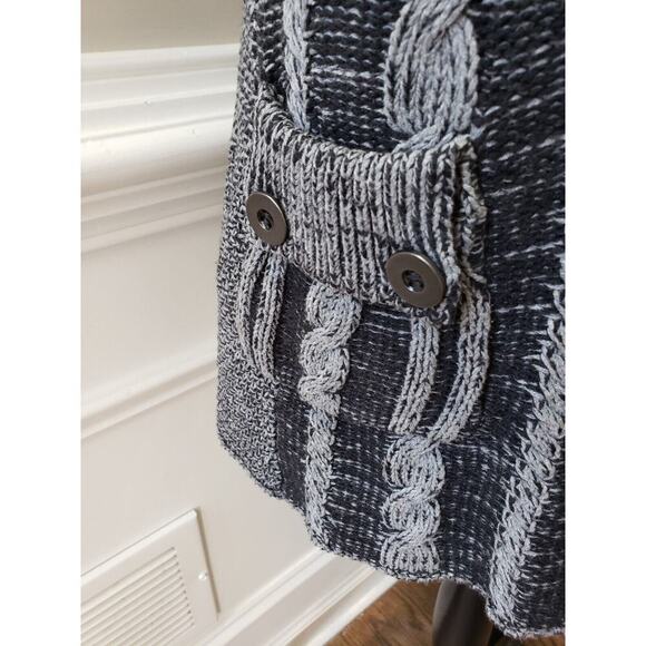 Style & Co. Women's Black Striped Cotton Round Neck Sleeveless Sweater Dress PL - Picture 7 of 10